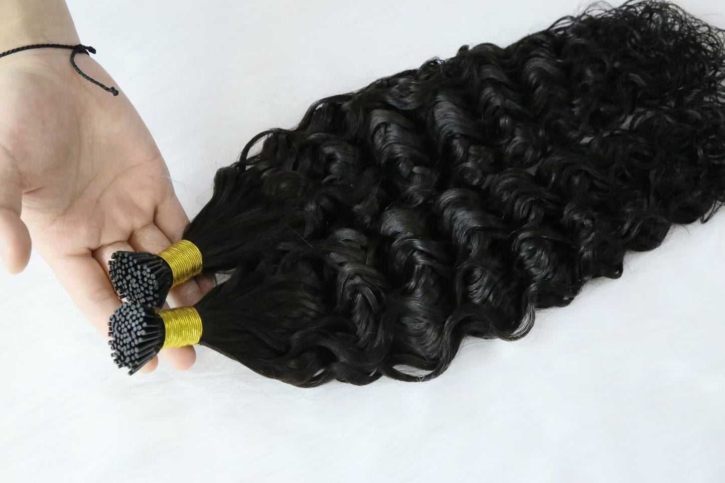 Brazilian Deep Wave Human Hair i Tip Microlinks Bulk Braiding Human Hair