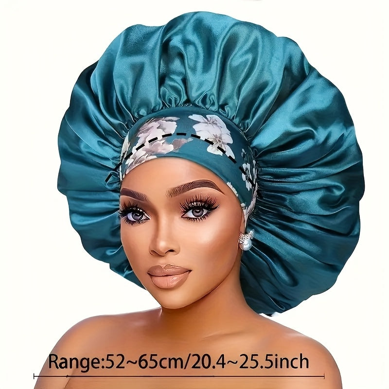 Satin Sleep Caps for Women – Soft, Breathable Hair Bonnets with Stretchy Wide Band High-Density Fabric for Curl Protection