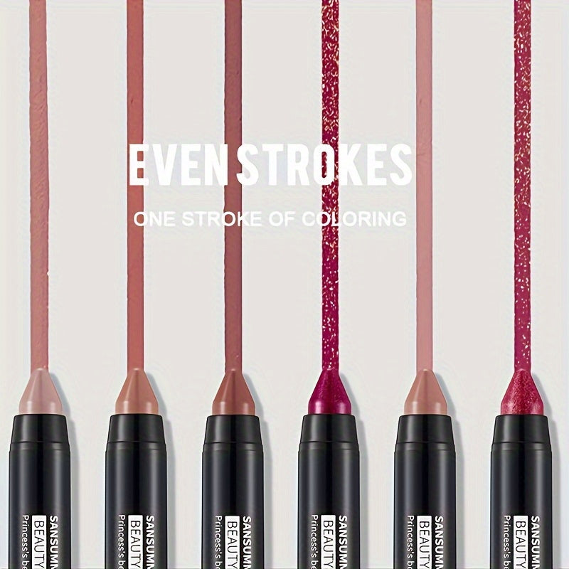6-Color Waterproof Eyeshadow Lipstick Blush Multiple Uses Gift Set – Matte & Pearlescent Finish – Long-Lasting, Natural Eye Makeup Effortless Daily Looks