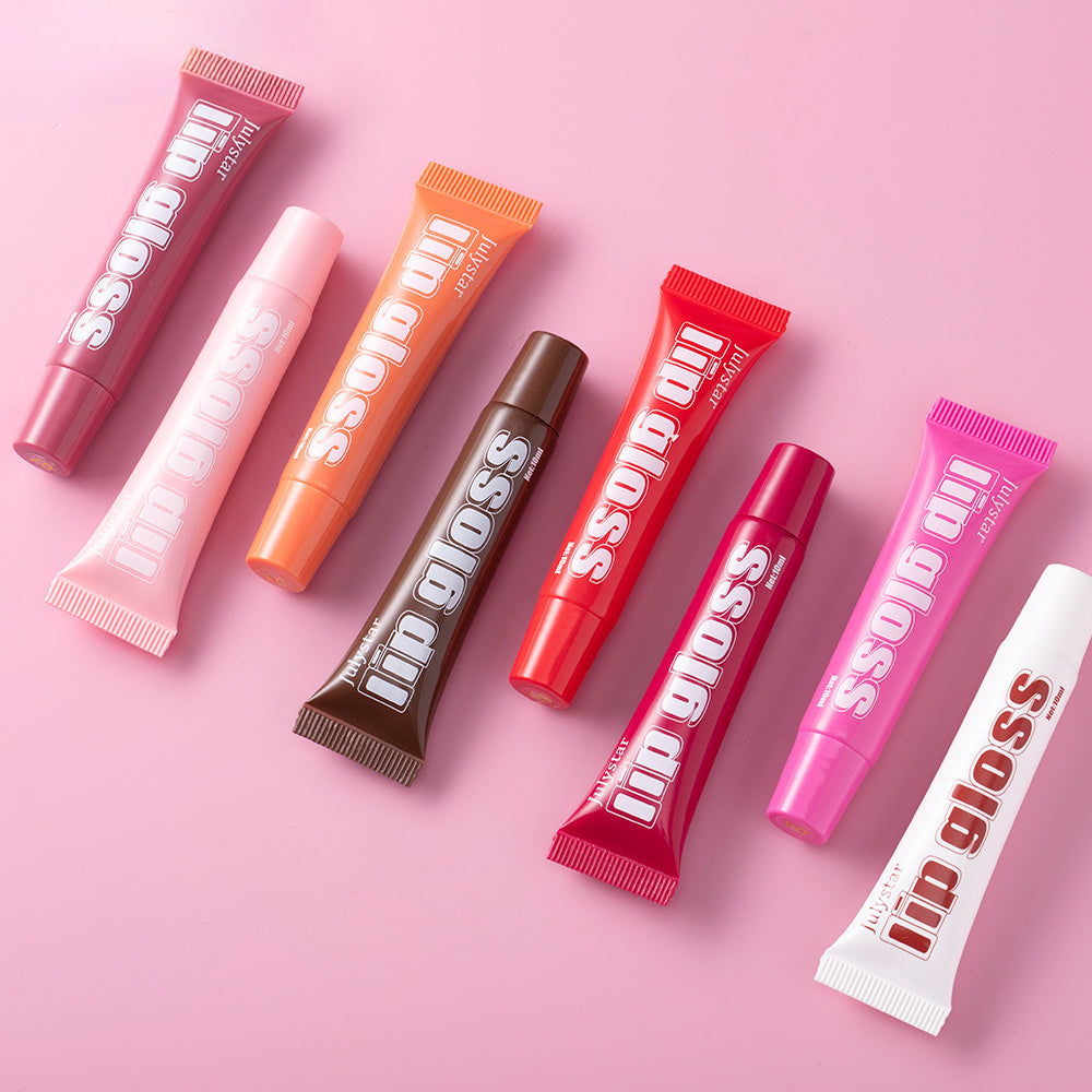 4pcs Lip Gloss Set – 8 Fruity Flavors, Hydrating & Non-Sticky, Long-Lasting Shine for Smooth, Glossy Lips