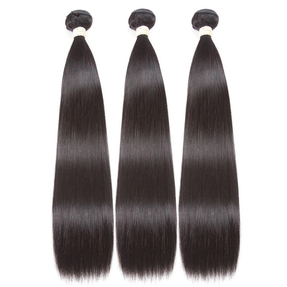 BeuMax 10A Grade 3/4 Straight Hair Bundles with 2x6 Closure Brazilian Hair