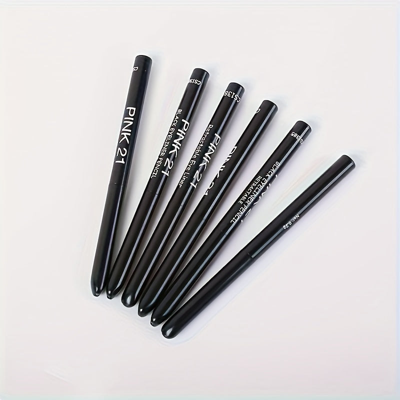 2pcs Waterproof Black Eyeliner Pencil Set – Smudge-Proof, Long-Lasting & Easy for Beginners