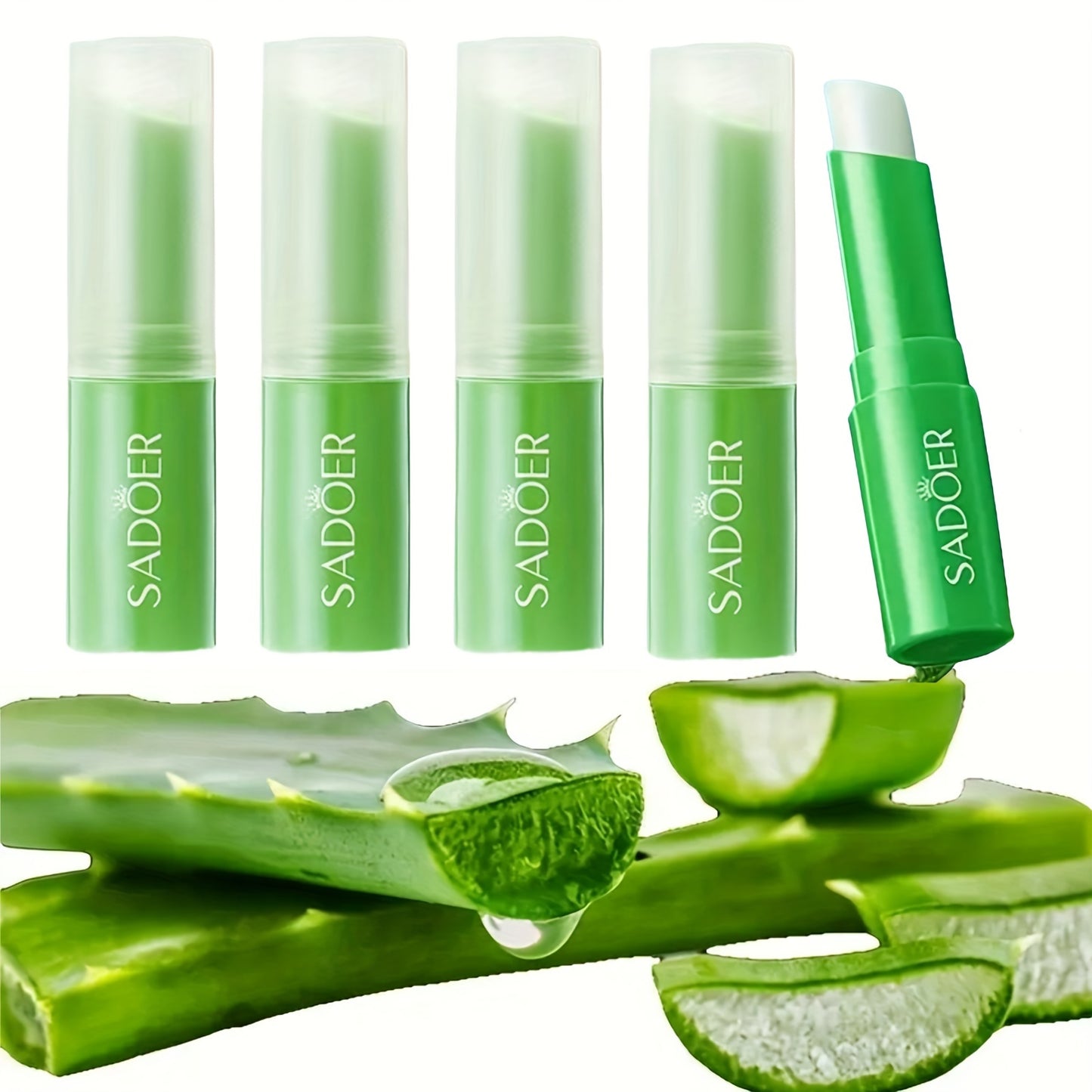 Aloe Vera Lip Balm with Vitamin E & Squalane – Deeply Hydrating, Moisturizing & Brightening Care