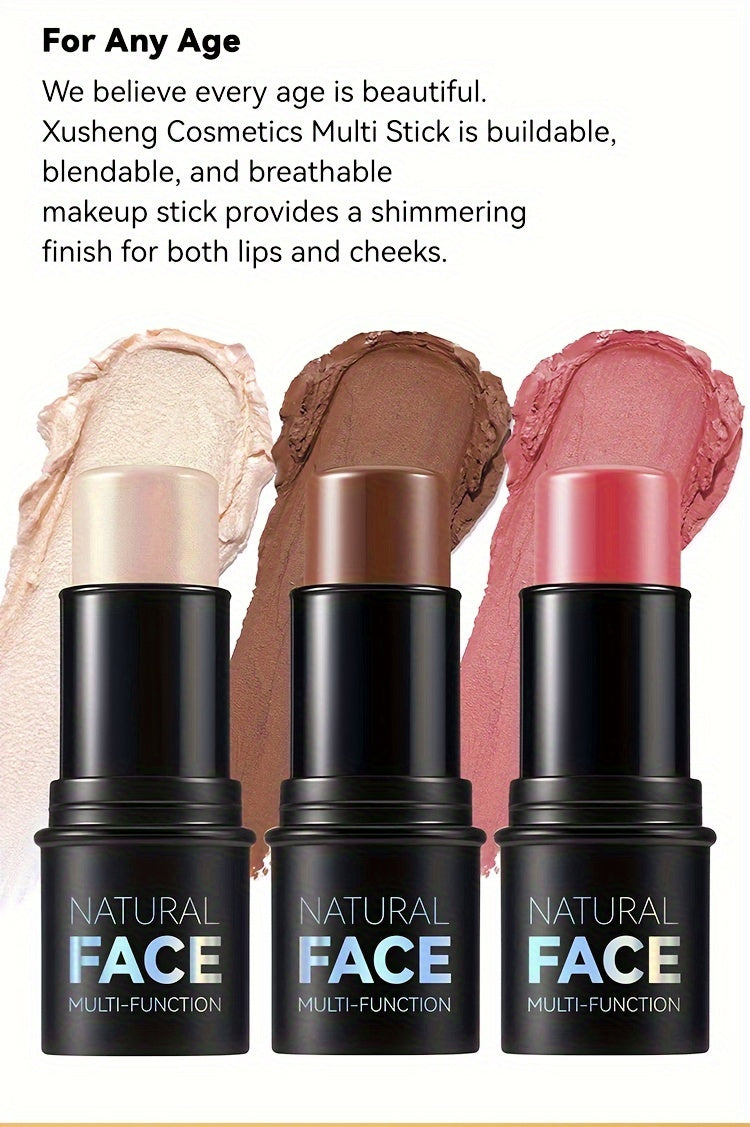 Waterproof Contour Stick Trio – Multi-Use Highlight, Concealer & Contour for Natural Definition