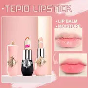 6-Pcs Crystal Flower Jelly Lipstick, Long-lasting Lipstick, Magic Temperature Color Changing Lipstick