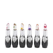 6-Pcs Crystal Flower Jelly Lipstick, Long-lasting Lipstick, Magic Temperature Color Changing Lipstick
