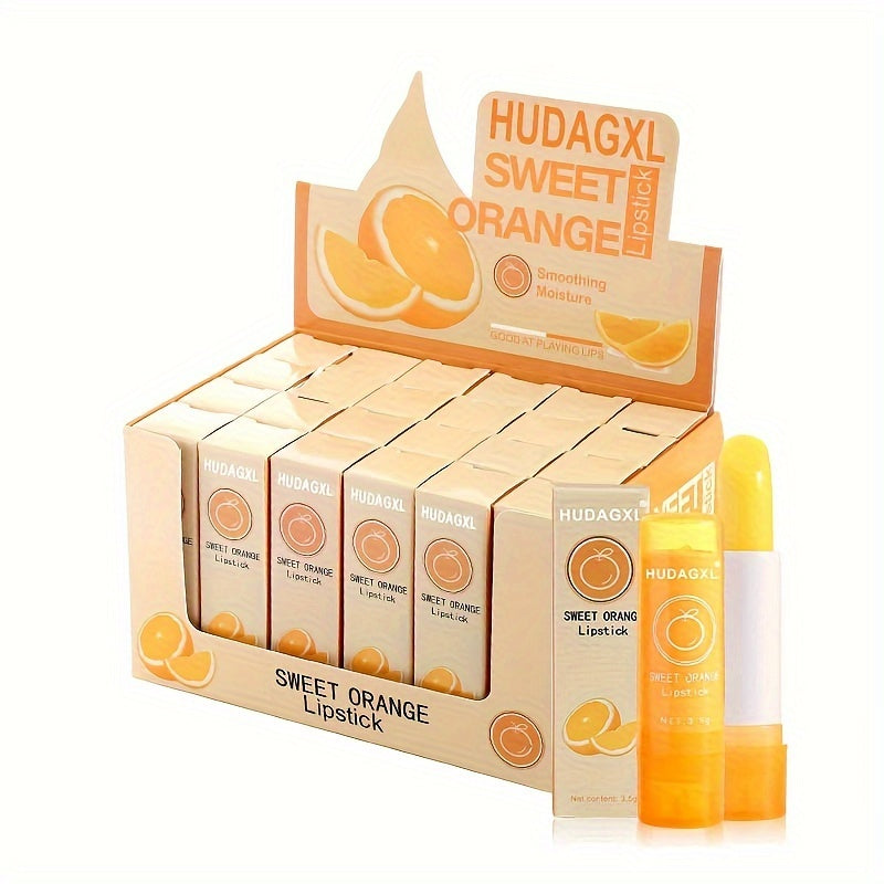 Sweet Orange Vitamin C Color-Changing Lip Balm – Moisturizing, Nourishing & Waterproof with Plant-Based Squalane