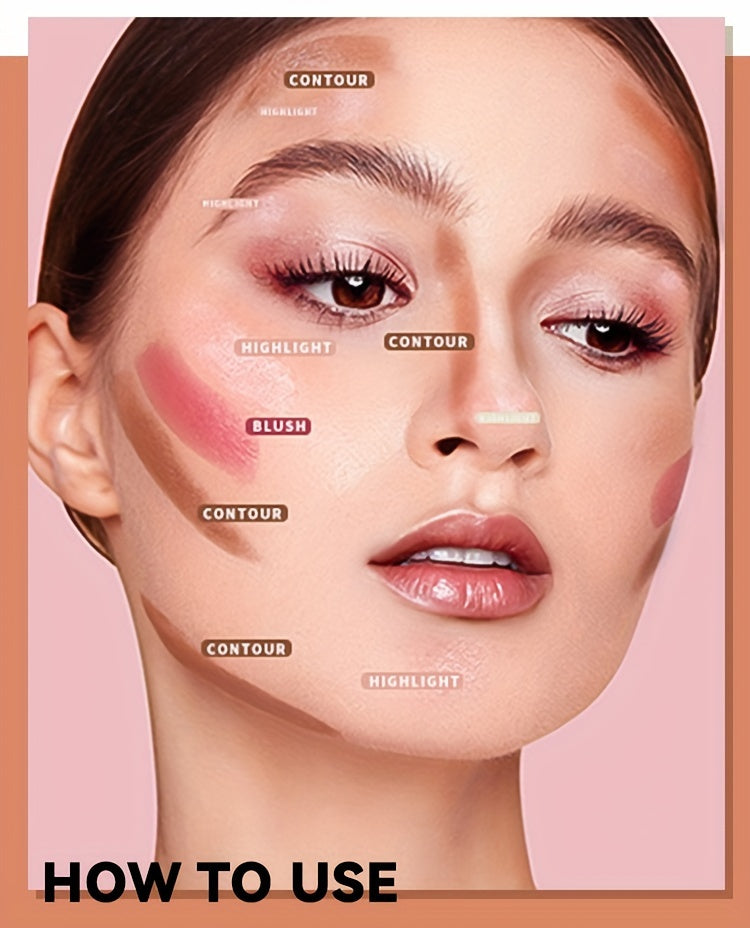 Waterproof Contour Stick Trio – Multi-Use Highlight, Concealer & Contour for Natural Definition