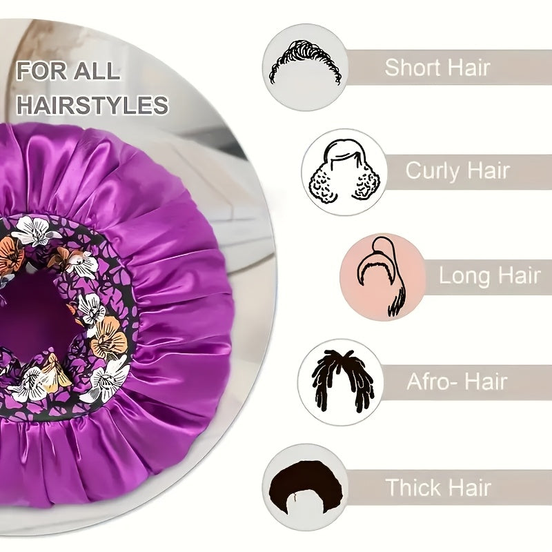 Satin Sleep Caps for Women – Soft, Breathable Hair Bonnets with Stretchy Wide Band High-Density Fabric for Curl Protection