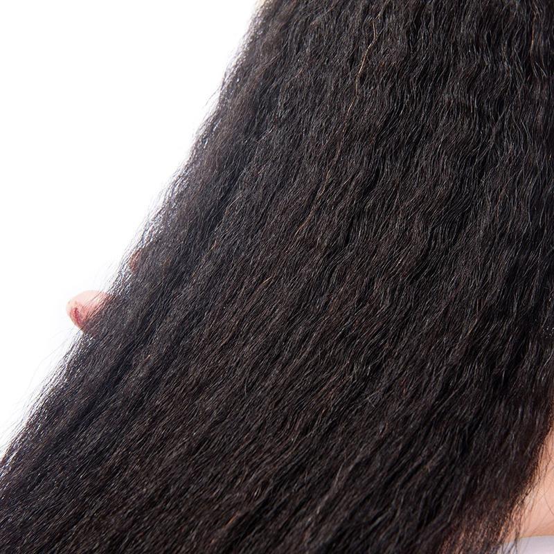 BeuMax 10A Grade 3/4 Kinky Straight bundles with 13x4 Frontal