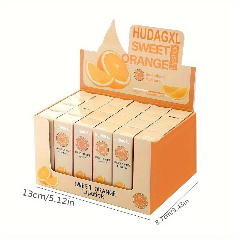 Sweet Orange Vitamin C Color-Changing Lip Balm – Moisturizing, Nourishing & Waterproof with Plant-Based Squalane