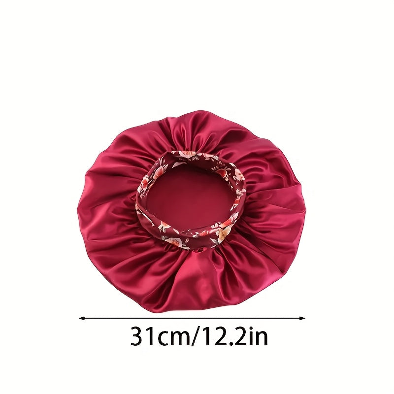 Satin Sleep Caps for Women – Soft, Breathable Hair Bonnets with Stretchy Wide Band High-Density Fabric for Curl Protection