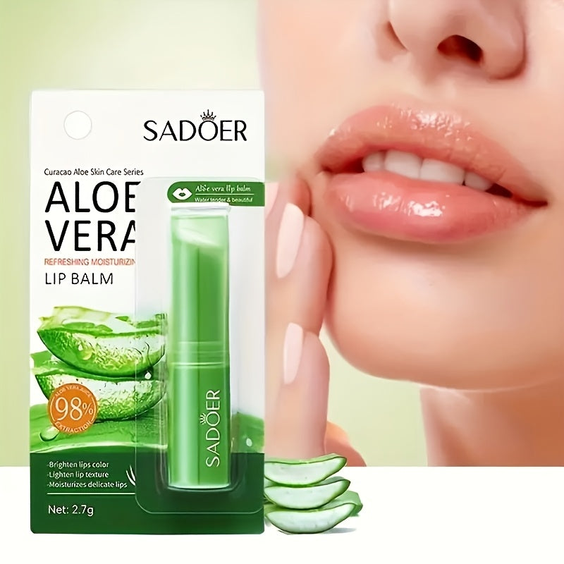 Aloe Vera Lip Balm with Vitamin E & Squalane – Deeply Hydrating, Moisturizing & Brightening Care