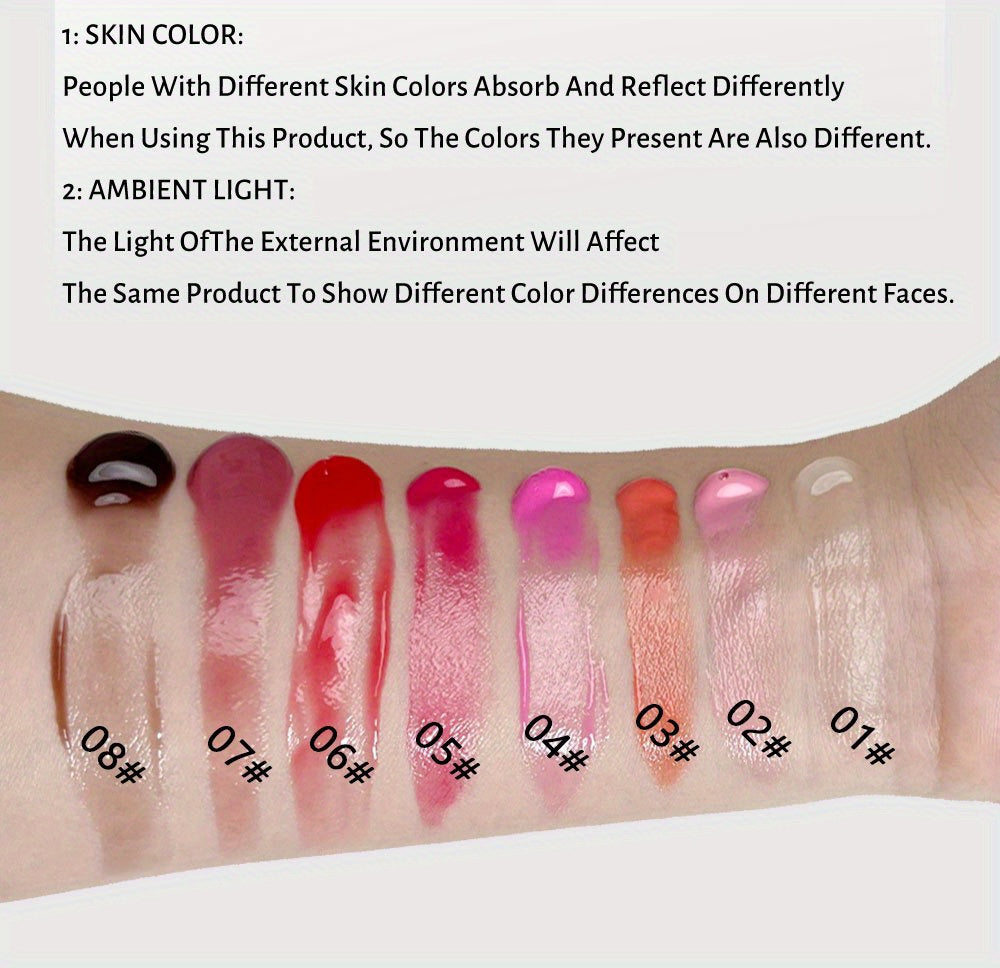 4pcs Lip Gloss Set – 8 Fruity Flavors, Hydrating & Non-Sticky, Long-Lasting Shine for Smooth, Glossy Lips
