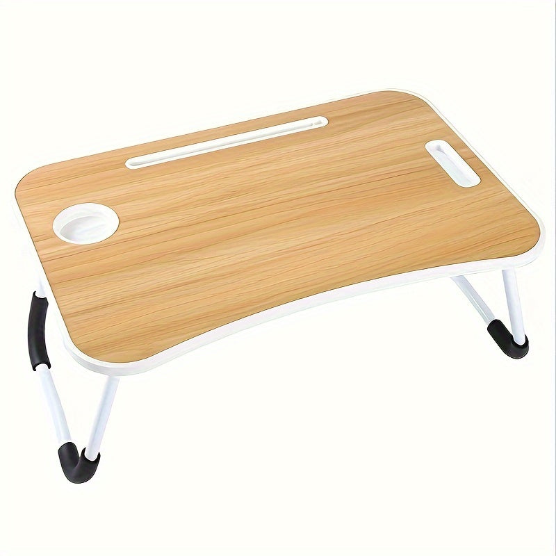 Ultra-Large Portable Laptop Bed Table – Multi-Functional Tray with Cup Holder, Drawer, USB Port, Fan & Light
