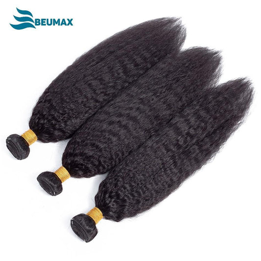 BeuMAX 10A Grade 3/4 Bundles Kinky Straight Brazilian Human Hair
