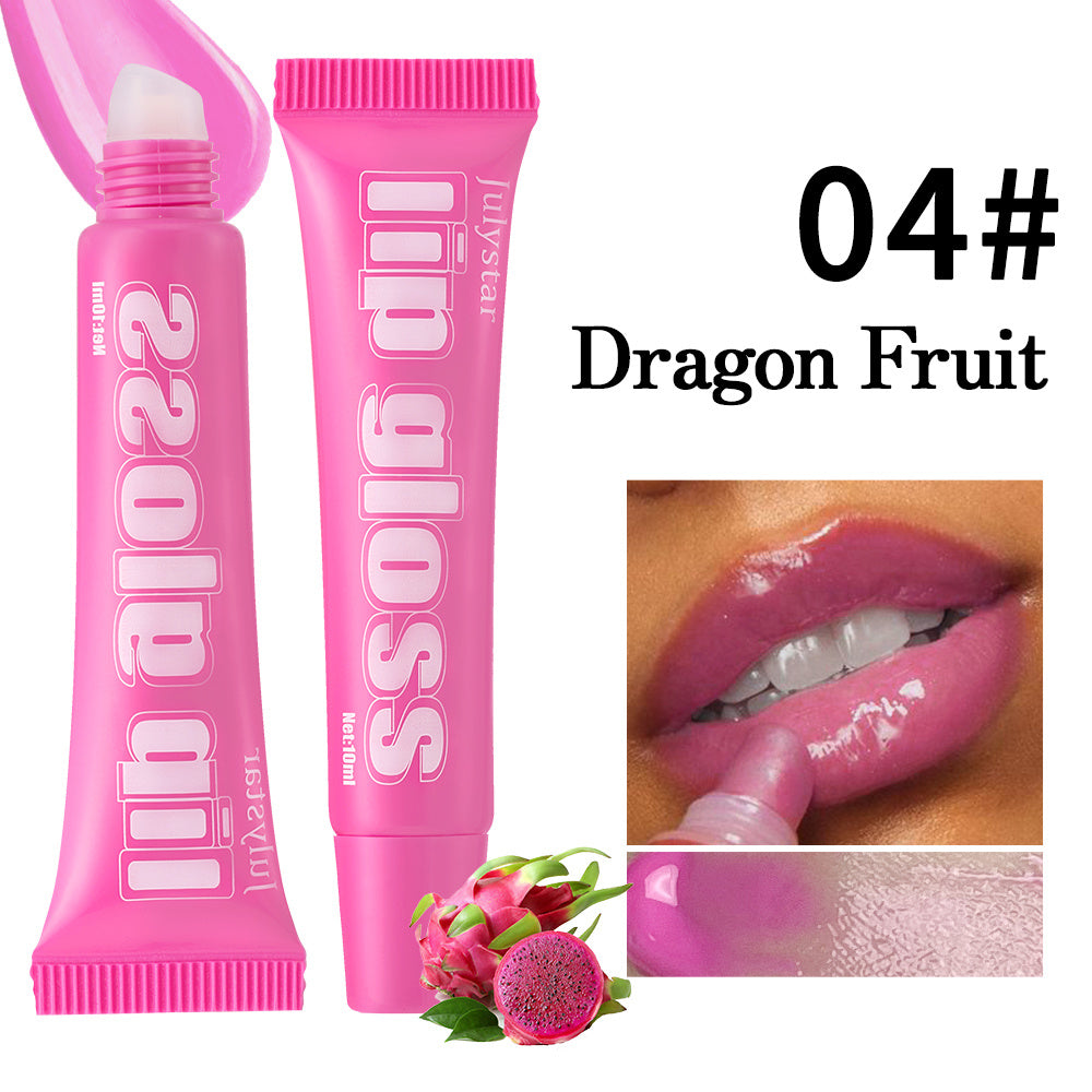 4pcs Lip Gloss Set – 8 Fruity Flavors, Hydrating & Non-Sticky, Long-Lasting Shine for Smooth, Glossy Lips