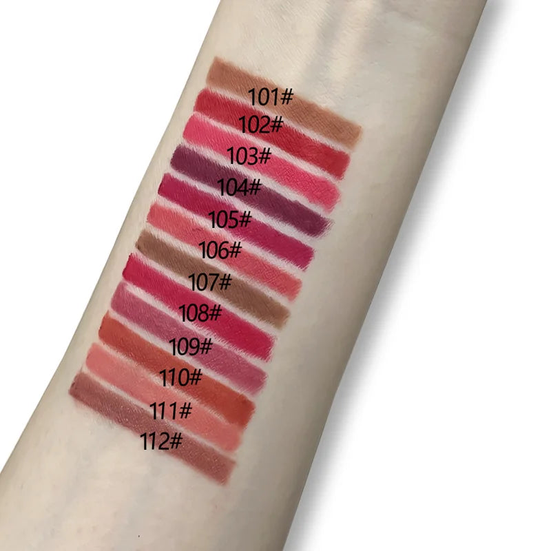 12-Piece Matte Lip Liner Set – Assorted Colors, Long-Lasting Formula, Perfect Gift Set
