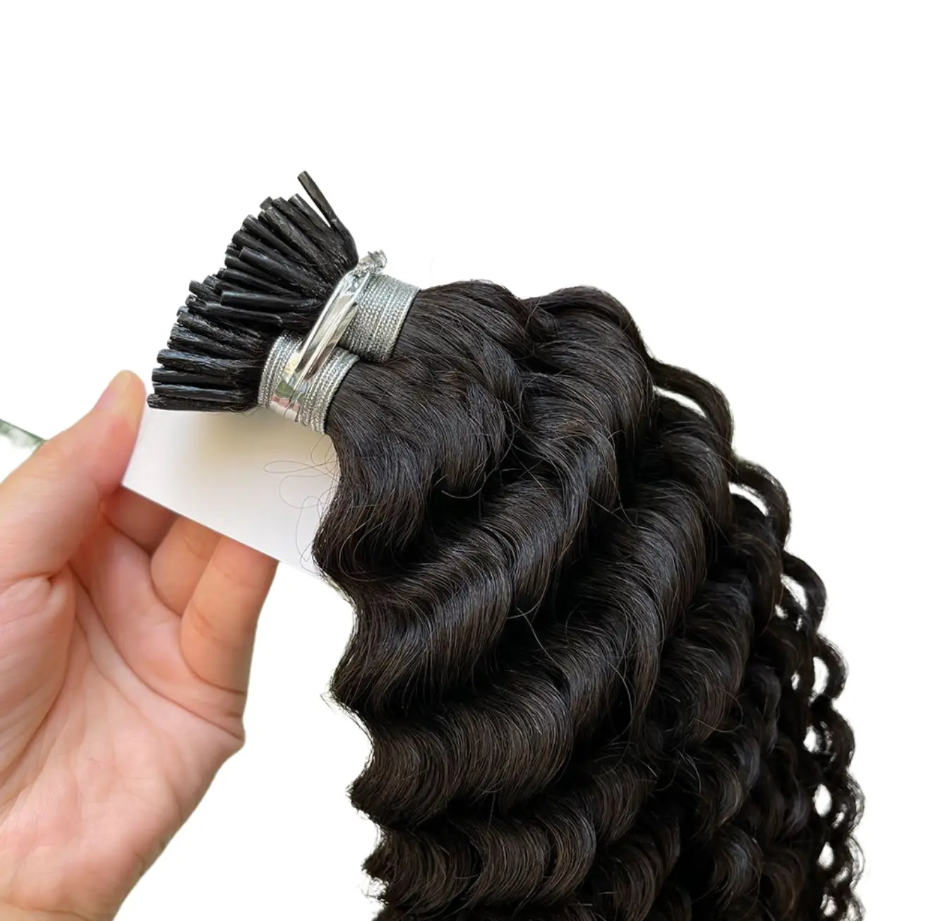 Loose Deep Wave Human Hair i Tip Microlinks Bulk Braiding Human Hair Bundles