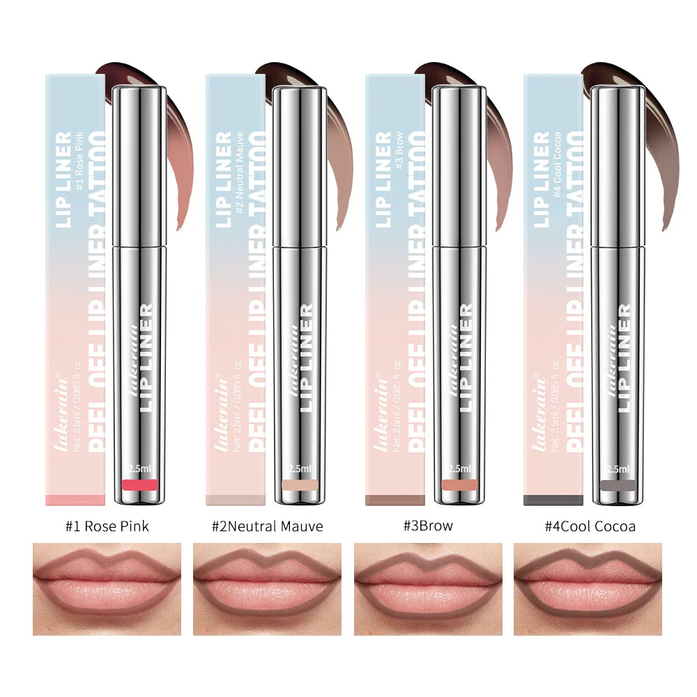 Peel-Off Lip Tint Tattoo Set – 4 Matte Velvet Shades, Long-Lasting Waterproof & Transfer-Proof Lip Color