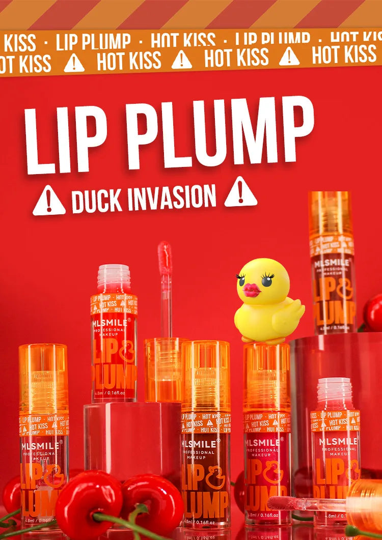 Spicy Lip Plumping Gloss & Oil Set – Moisturizing, Long-Lasting Mirror Shine with Natural Pearl Finish