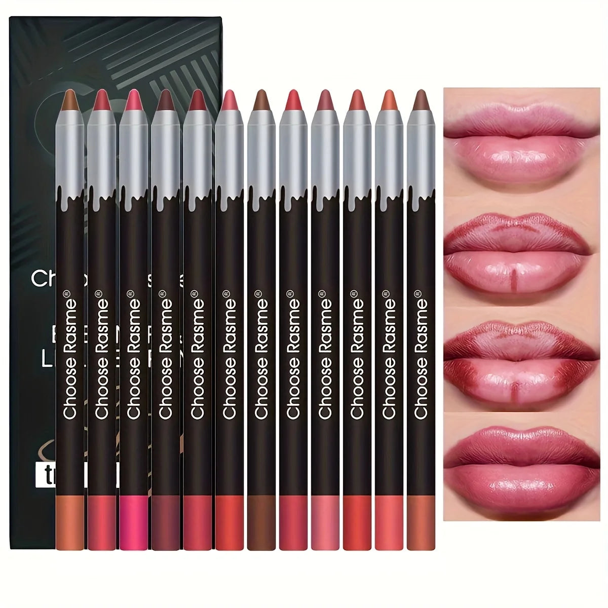 12-Piece Matte Lip Liner Set – Assorted Colors, Long-Lasting Formula, Perfect Gift Set