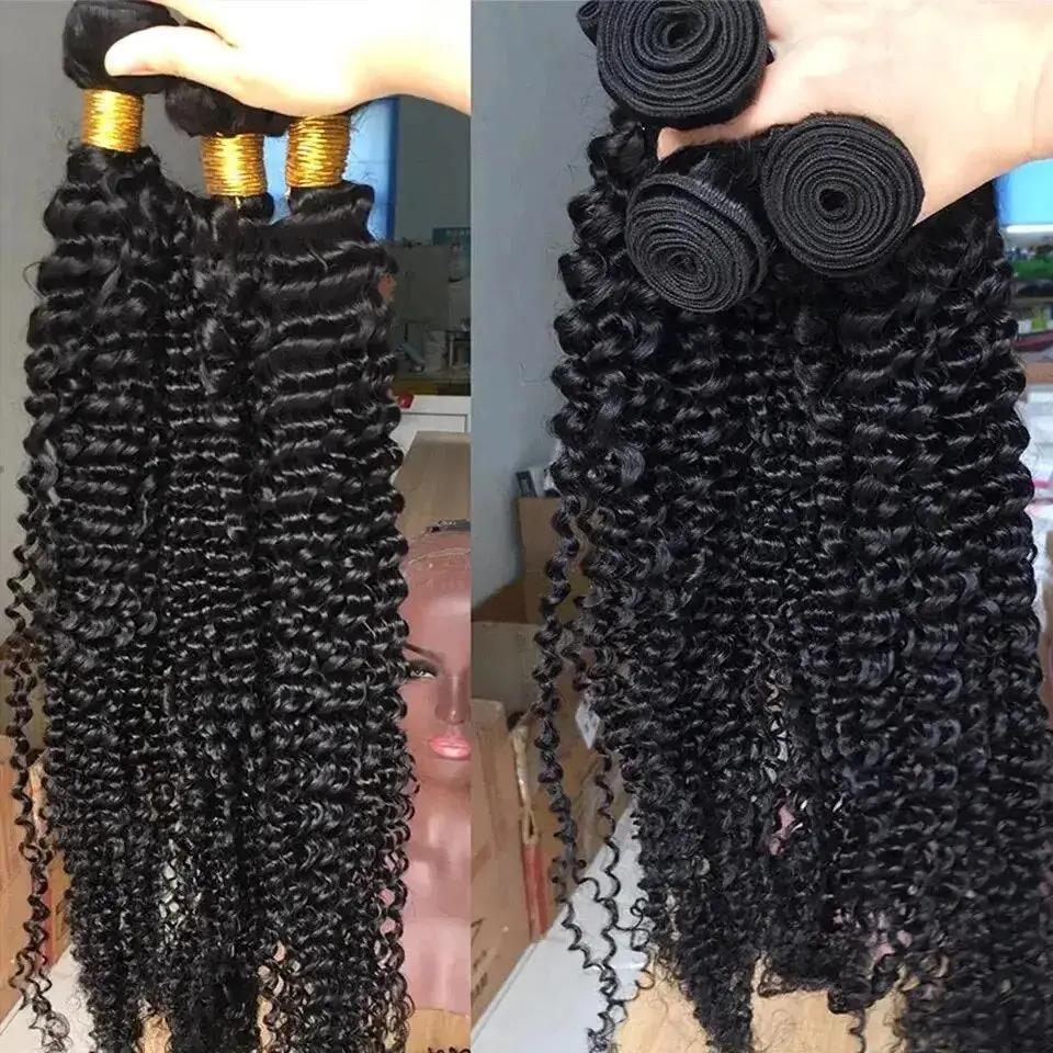 Beumax Deep Wave Raw Human Hair Bundles Brazilian Curly bundles