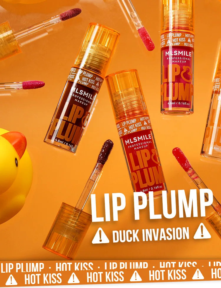 Spicy Lip Plumping Gloss & Oil Set – Moisturizing, Long-Lasting Mirror Shine with Natural Pearl Finish