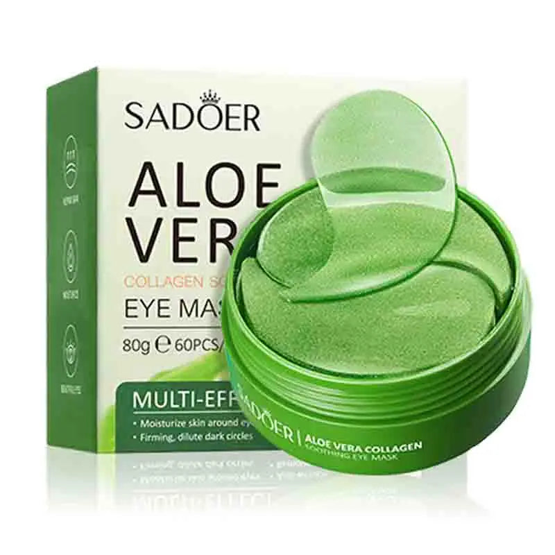 Aloe Vera Eye Masks – Hydrating & Soothing with Rich Aloe Vera Essence, Perfect for Winter & Spring Skincare, Great as a New Year Gift