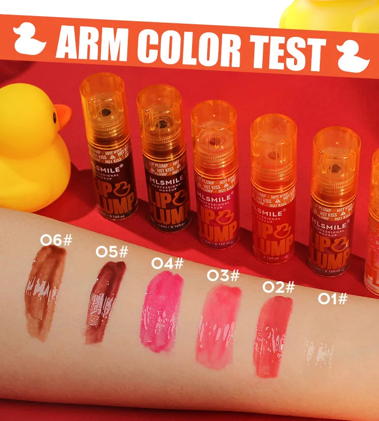 Spicy Lip Plumping Gloss & Oil Set – Moisturizing, Long-Lasting Mirror Shine with Natural Pearl Finish