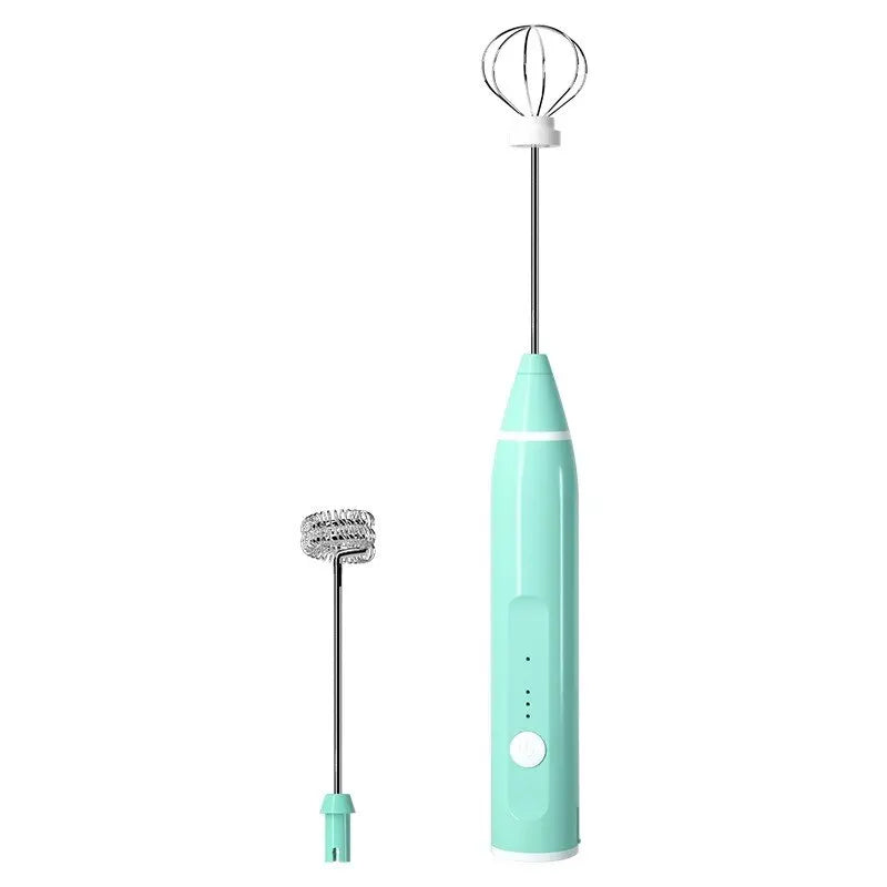 1 PC USB Rechargeable Milk Frother Portable Handheld Mixer & Egg Beater Electric Coffee Foamer, Milk Shaker & Blender