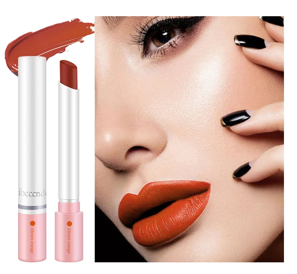 4-Piece Cigarette Lipstick Set – Matte Velvet Finish, Waterproof & Smudge-Proof Lip Gloss for Bold, Lasting Color