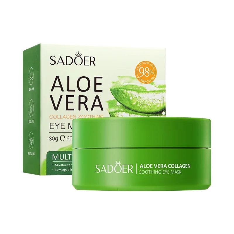 Aloe Vera Eye Masks – Hydrating & Soothing with Rich Aloe Vera Essence, Perfect for Winter & Spring Skincare, Great as a New Year Gift