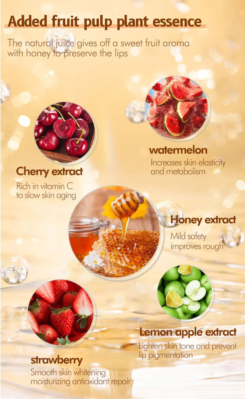 Honey Propolis Lip Balm & Lip Mask Set – Moisturizing Honey Pot with Applicator Stick, Ideal Valentine’s Day Gift
