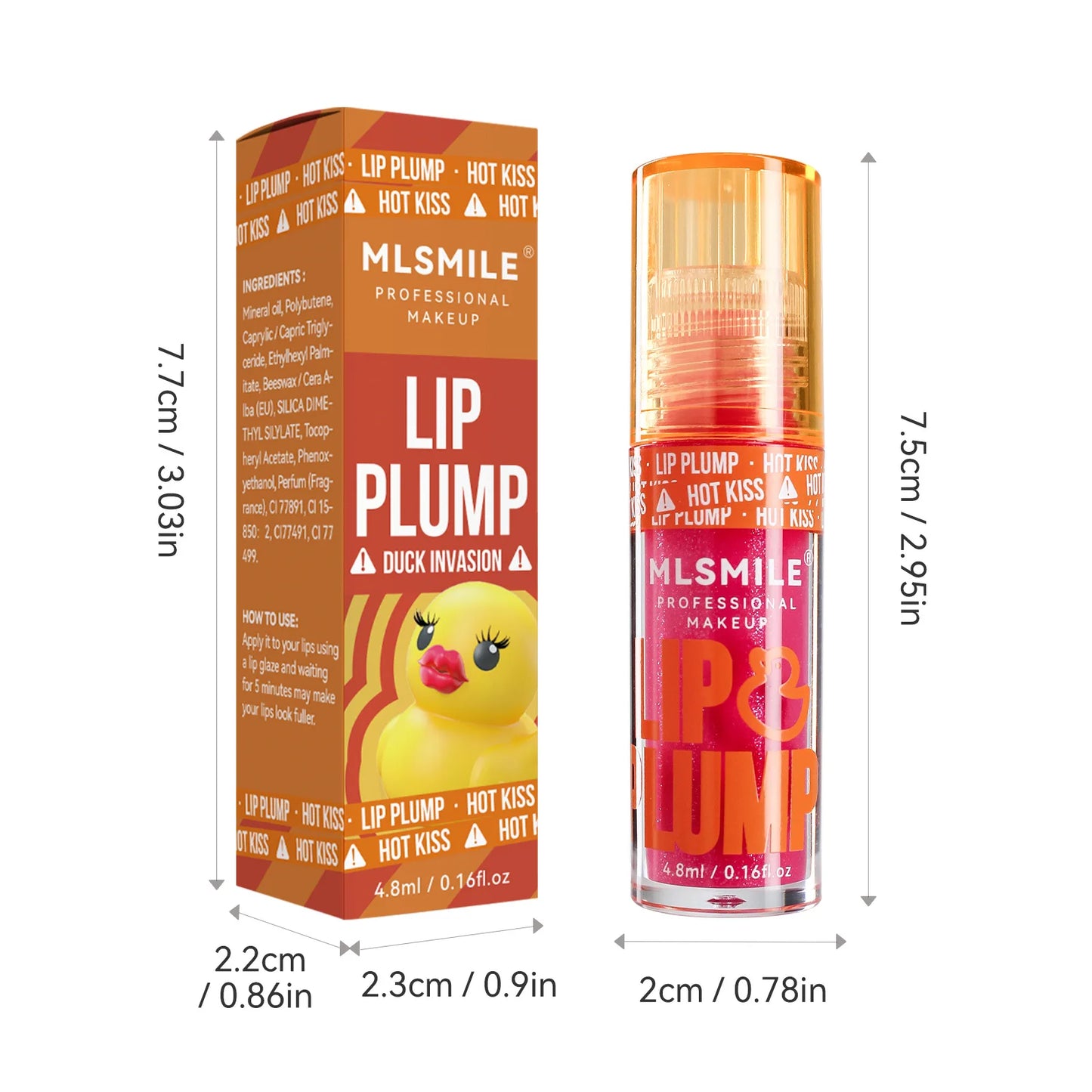 Spicy Lip Plumping Gloss & Oil Set – Moisturizing, Long-Lasting Mirror Shine with Natural Pearl Finish
