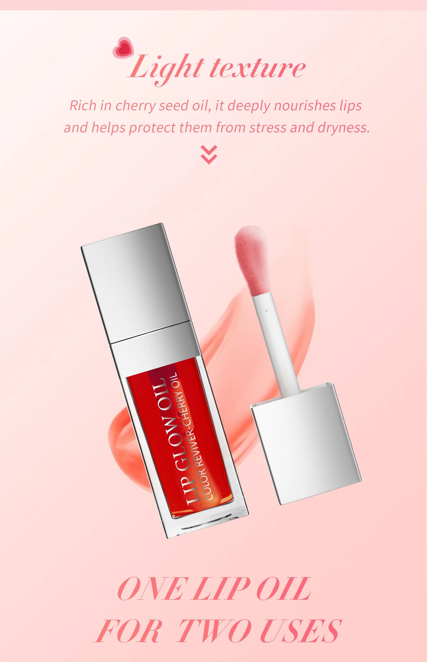 Crystal Jelly Moisturizing Lip Oil Set – Tinted Lip Glow Oil for Hydrating Shine & Natural Color, Lightweight Lip Gloss Makeup Kit