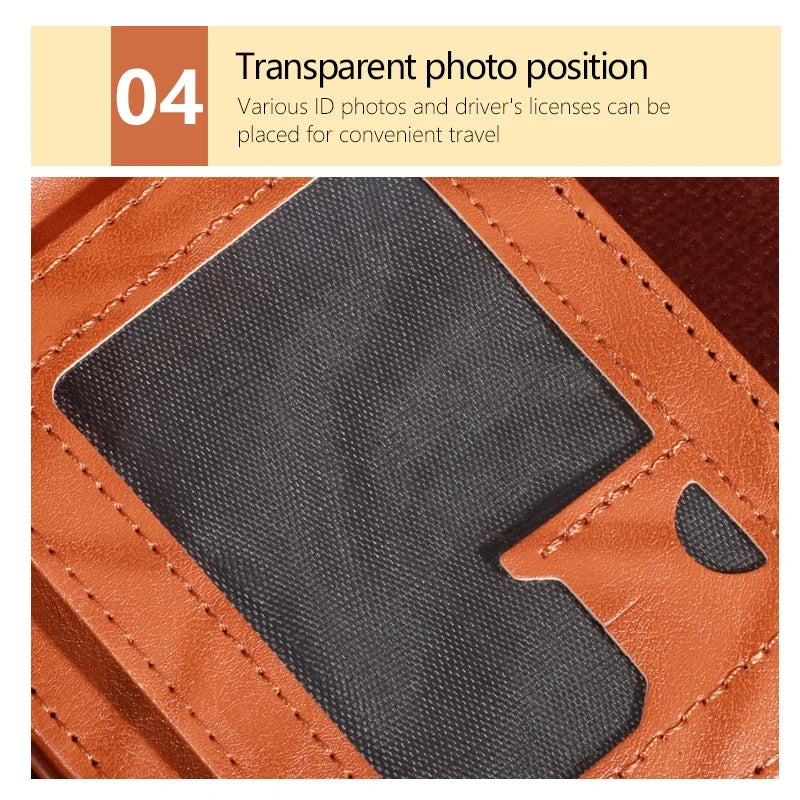 Men’s Faux Leather Wallet with 100 Dollar Bill Design – Bifold Style with Card Slots & ID Window
