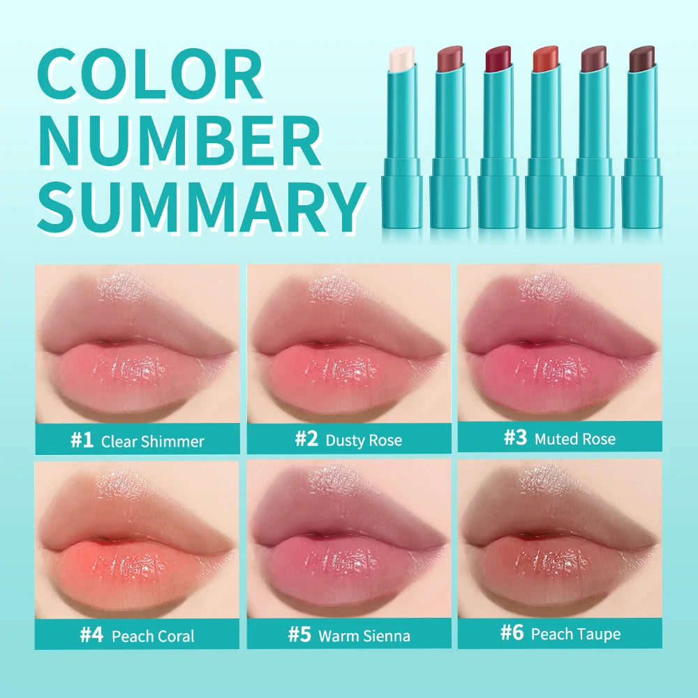 Hydrating Tinted Lip Balm – Long-Lasting Moisture Jelly-Like Tint with Natural Color Korean Lip Makeup