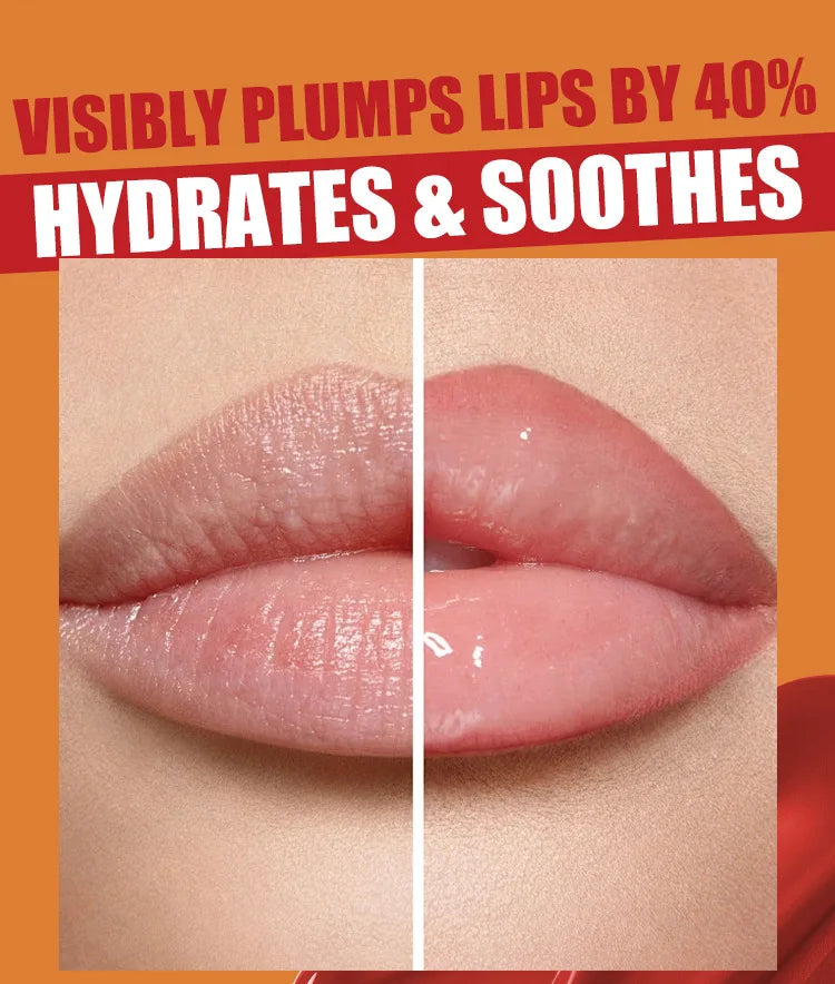 Spicy Lip Plumping Gloss & Oil Set – Moisturizing, Long-Lasting Mirror Shine with Natural Pearl Finish