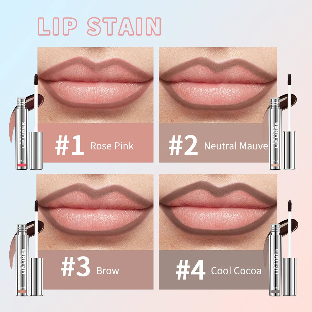 Peel-Off Lip Tint Tattoo Set – 4 Matte Velvet Shades, Long-Lasting Waterproof & Transfer-Proof Lip Color