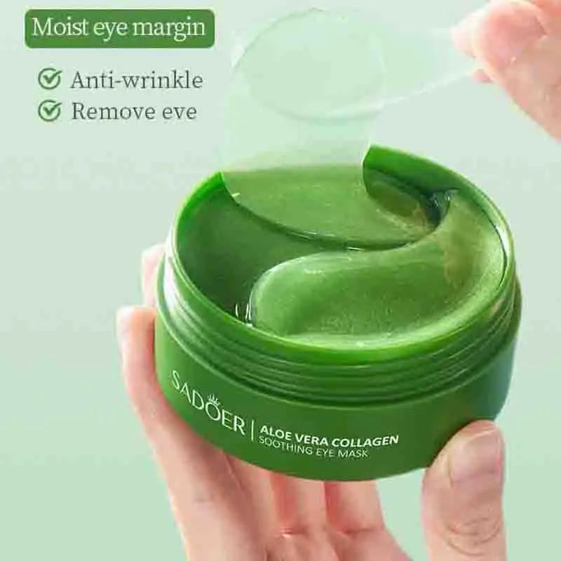 Aloe Vera Eye Masks – Hydrating & Soothing with Rich Aloe Vera Essence, Perfect for Winter & Spring Skincare, Great as a New Year Gift