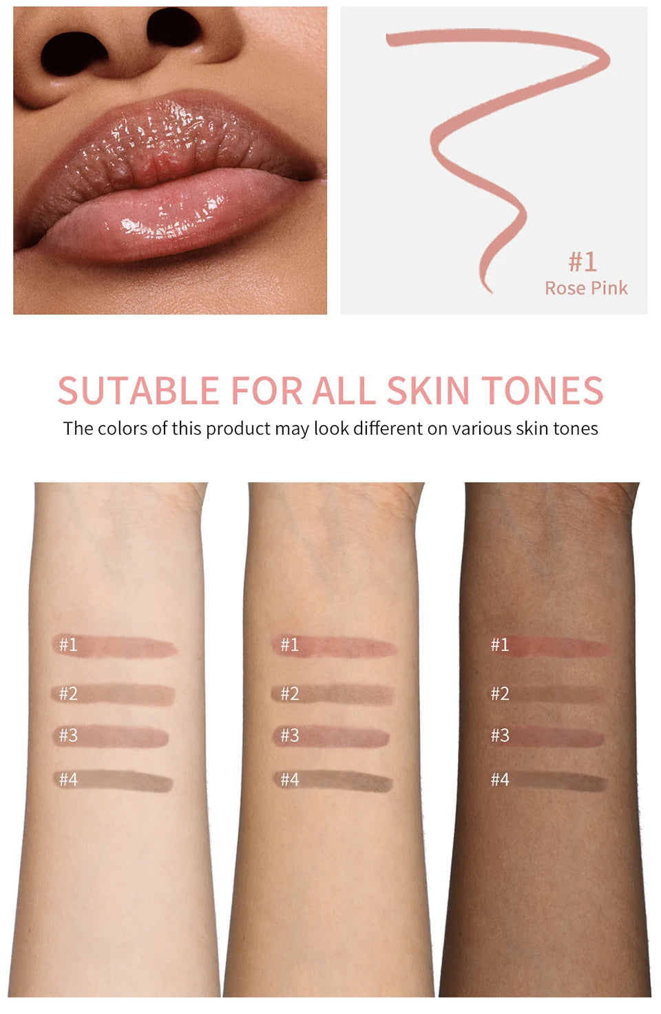 Peel-Off Lip Tint Tattoo Set – 4 Matte Velvet Shades, Long-Lasting Waterproof & Transfer-Proof Lip Color