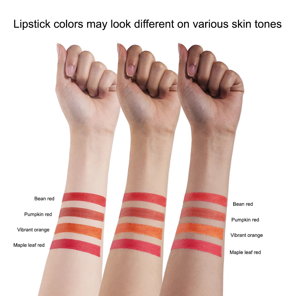 4-Piece Cigarette Lipstick Set – Matte Velvet Finish, Waterproof & Smudge-Proof Lip Gloss for Bold, Lasting Color