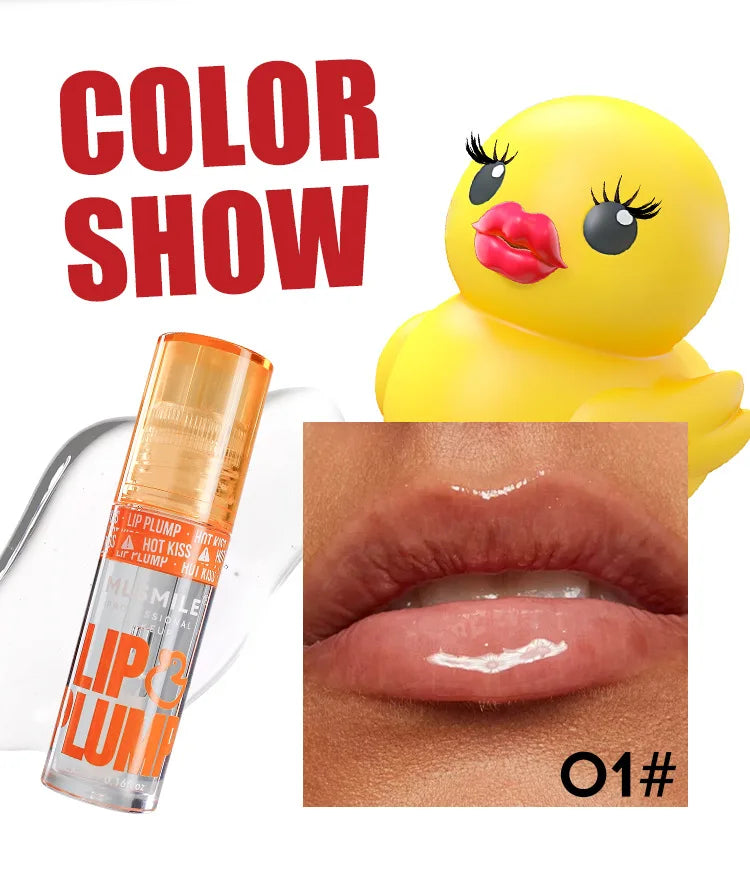 Spicy Lip Plumping Gloss & Oil Set – Moisturizing, Long-Lasting Mirror Shine with Natural Pearl Finish