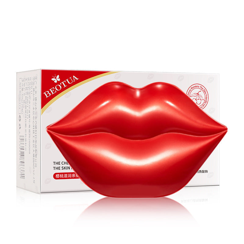 20pcs Cherry Vitamin Lip Masks – Moisturizing Lip Patches with Cherry Extract to Brighten Remove Dead Skin & Improve Dry Lips Gift for Women
