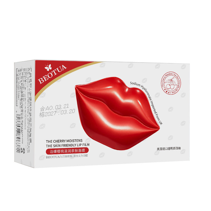 20pcs Cherry Vitamin Lip Masks – Moisturizing Lip Patches with Cherry Extract to Brighten Remove Dead Skin & Improve Dry Lips Gift for Women