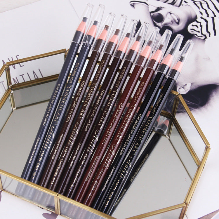 12Pcs Tear-Off Pull Line Eyebrow Pencil – No Sharpening Needed Natural Finish