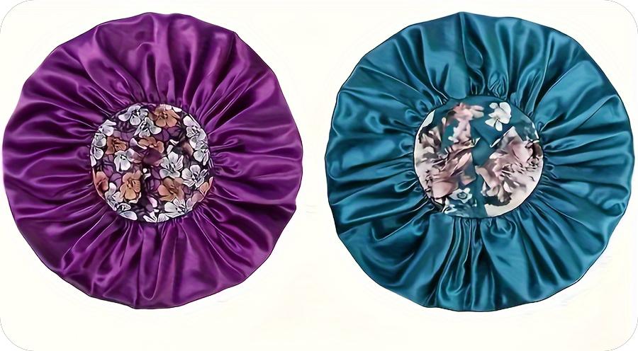 Satin Sleep Caps for Women – Soft, Breathable Hair Bonnets with Stretchy Wide Band High-Density Fabric for Curl Protection