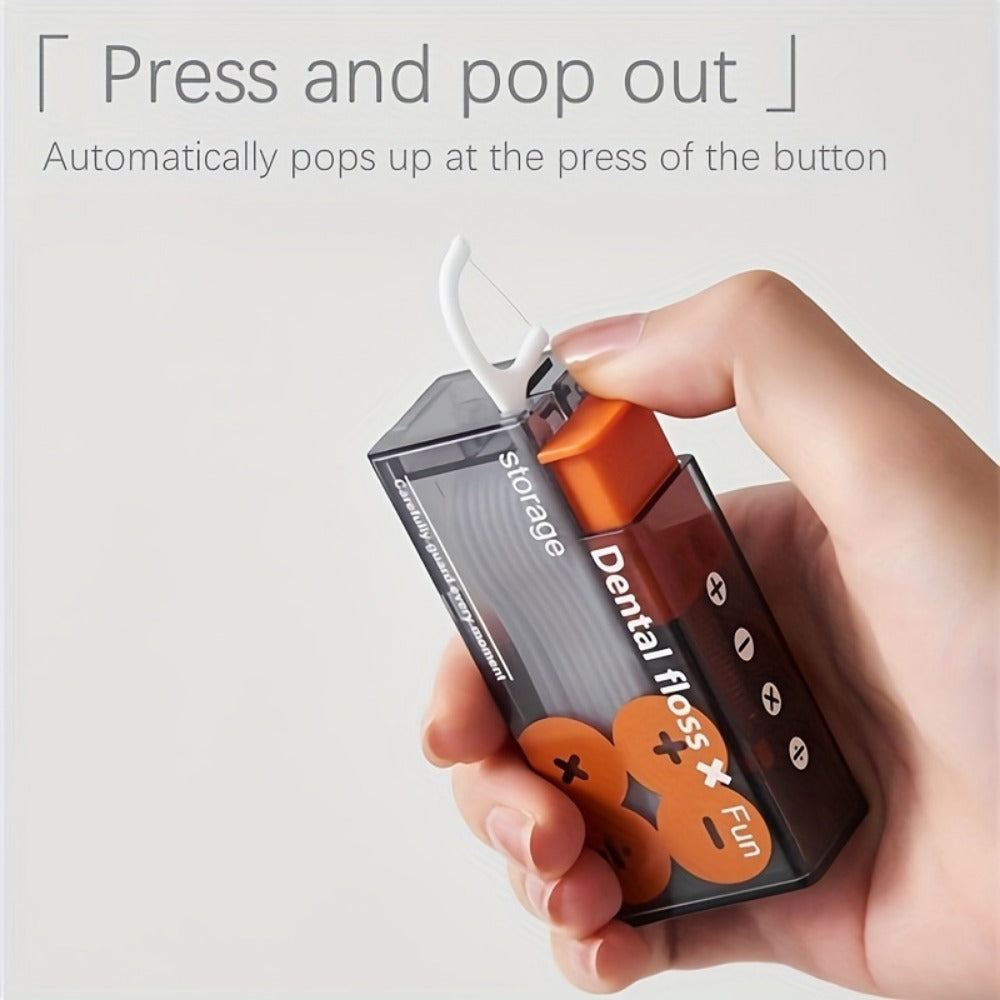 2Pcs Automatic Toothpick Storage Box and Dispenser– Sleek Style Design Automatic Toothpick Holder for Home & Travel Use