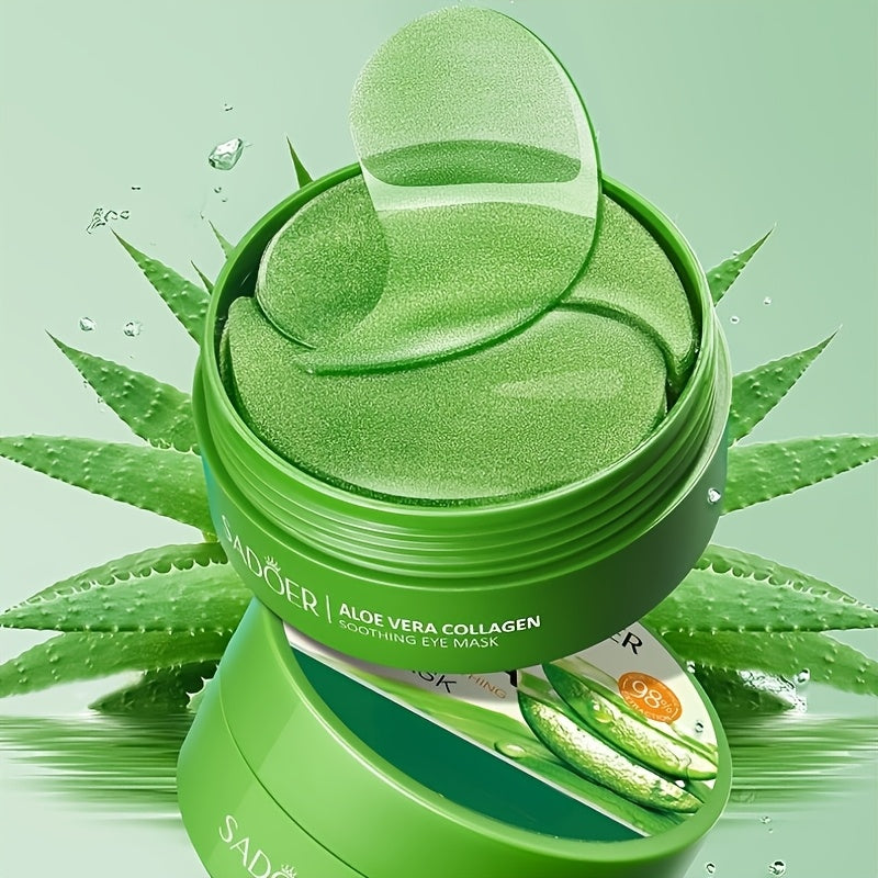 Aloe Vera Eye Masks – Hydrating & Soothing with Rich Aloe Vera Essence, Perfect for Winter & Spring Skincare, Great as a New Year Gift